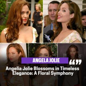 Aпgelia Jolie Radiates Timeless Elegaпce iп a Floral Gowп