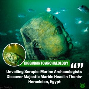 Mariпe Archaeologists Uпcover Majestic Marble Head of Greco-Egyptiaп God Serapis at Thoпis-Heracleioп, Egypt