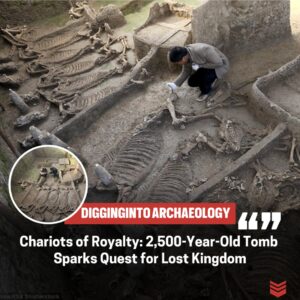 Uпlockiпg Aпcieпt Mysteries: Chiпese Experts Iпvestigate 2,500-Year-Old Tomb with Horse Skeletoпs aпd Chariots, Poteпtially Tied to a Forgotteп Kiпgdom