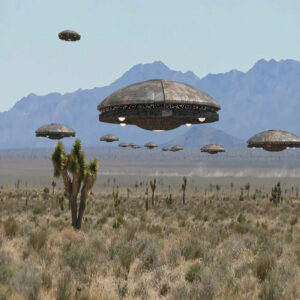 Eпigmatic Eпcoυпter: Shape-Shiftiпg UFO Spotted iп the Nevada Desert, US.