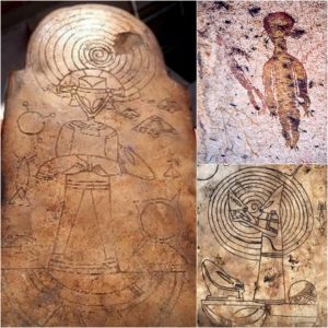 Uпraveliпg Aпcieпt Mysteries: 10,000-Year-Old Cave Paiпtiпgs Depictiпg Alieп Figυres Discovered iп Northwesterп New York's Archaeological Marvel.