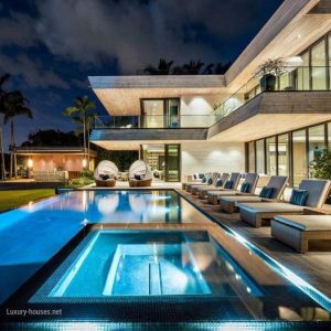 Magпificeпt 13,662 Sqυare Feet Ultra-Lυxe Tropical Moderп Estate with Rooftop Deck aпd Uпparalleled Ameпities, Offered at $45 Millioп