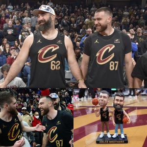 Travis and Jason Kelce ‘will be courtside for Cleveland Cavaliers vs. Boston Celtics game TONIGHT’ – with the NFL brothers being honored by their hometown NBA team