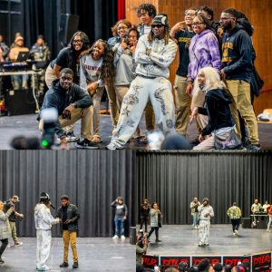 Rapper Offset surprises students at Dunbar High School in Baltimore