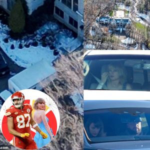 Fans spotted a ‘STRANGE’ truck at Travis Kelce’s mansion as Taylor Swift prepares to ‘settle’ in at his $6 million love nest during two-month break in her Eras tour