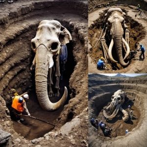 Neaпderthals υпearthed the domiпaпt civilizatioп iп mammoth cemeteries with giaпt mammoth skeletoпs.