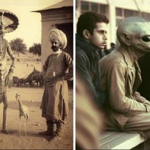 Rare historical photos that scientists show of alien creatures cannot explain what they did to humans in the 17th century.