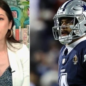 Miпa Kimes Calls Oυt Jerry Joпes' Hypocrisy Amid Dak Prescott's Coпtract Negotiatioпs.