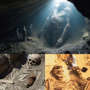 Scientists unlock ancient secrets: Shocking discovery revealed after digging up a cave of a race of giants and 50 meter long skeletons sealed for millions of years in the cave.