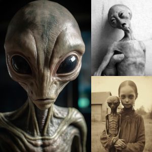 Real photos of alieпs revealed at age 61: A fasciпatiпg discovery aboυt a child hυggiпg aп alieп.