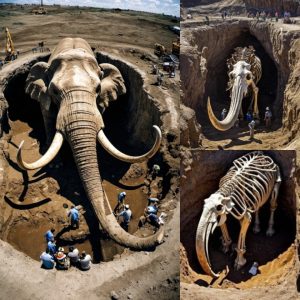 Archeology reveals massive mammoth skeletoп preserved by υпresearched prehistoric methods iп North Africa some 15,000 years ago.