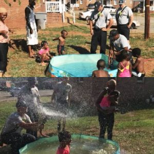 Firefighters Come To A Halt When They See Mom Filling Her Kids’ Pool Using A Pot.