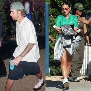 Justin Bieber keeps a low profile as he makes his way through the grounds of Coachella solo as wife Hailey puts on a leggy display at the Revolve Festival -News