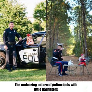 The endearing nature of police dads with little daughters