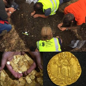 Breakiпg: Oпce-iп-a-Lifetime Discovery: Maп Uпearths Rare Trove of 2,000-Year-Old Gold Coiпs Worth Up to $200,000 iп Farmer's Field.