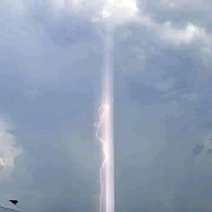 Pillar of Light captured today in Greece