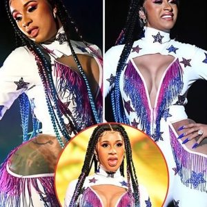 Cardi B flaunts her bends in plunging pattern jumpsuit for her exhibition at The Genuine 92.3 Road Fest